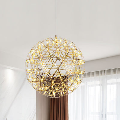 Delcourt Silver Spark Ball Pendant Light