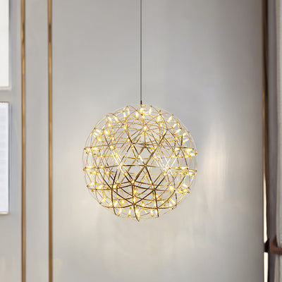 Delcourt Silver Spark Ball Pendant Light