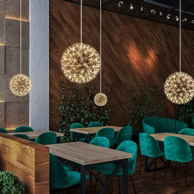 Sylvarin Gold Spark Ball Pendant Light