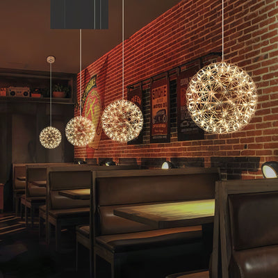 Delcourt Silver Spark Ball Pendant Light