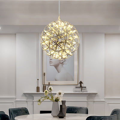 Delcourt Silver Spark Ball Pendant Light