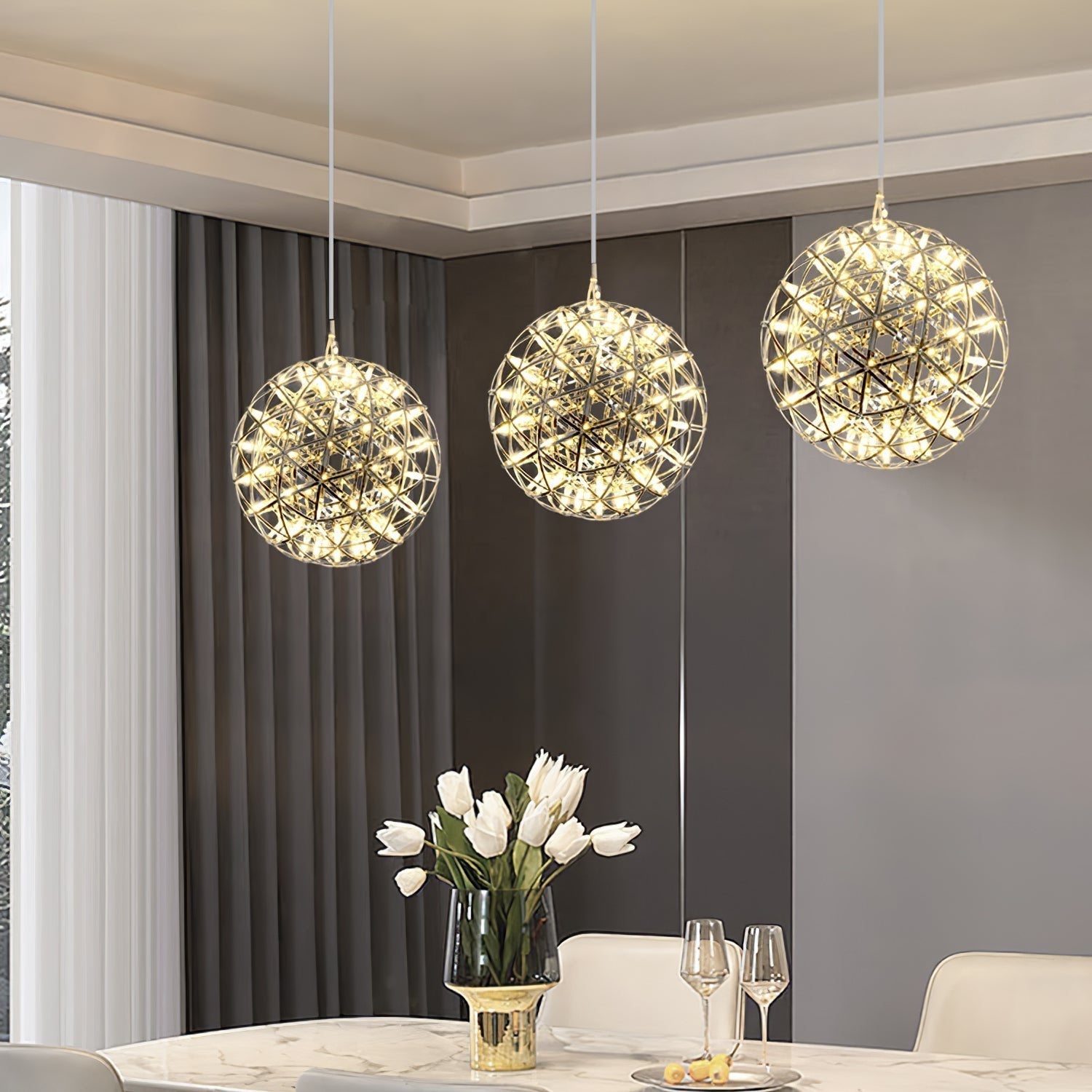 Sylvarin Gold Spark Ball Pendant Light