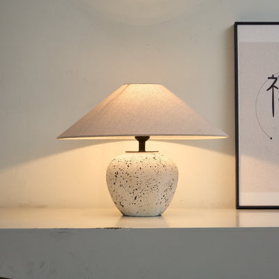 Speckled Ceramic Jar Table Lamp