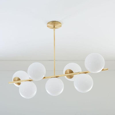 Lustra Chandelier Sphere & Stem Modern Gold LED - Neutral Decor