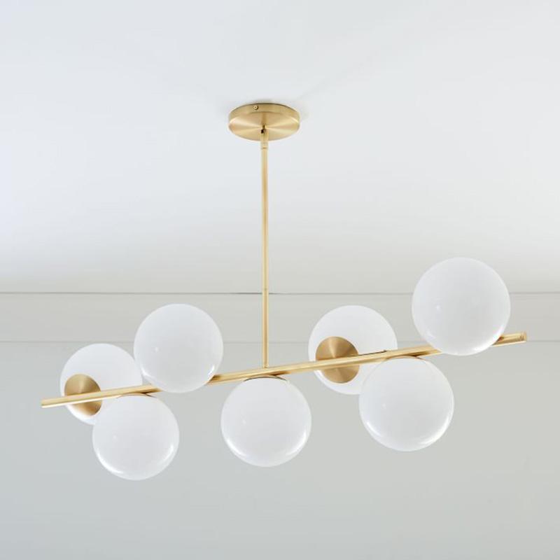 Lustra Chandelier Sphere & Stem Modern Gold LED - Neutral Decor