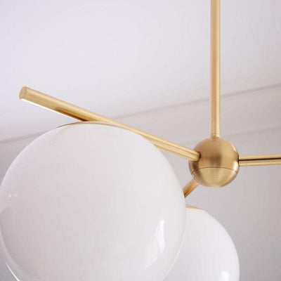 Lustra Chandelier Sphere & Stem Modern Gold LED - Neutral Decor
