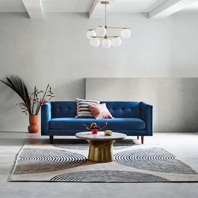 Lustra Chandelier Sphere & Stem Modern Gold LED - Neutral Decor