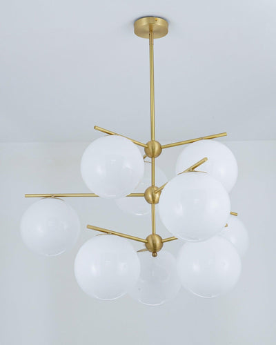 Lustra Chandelier Sphere & Stem Modern Gold LED - Neutral Decor