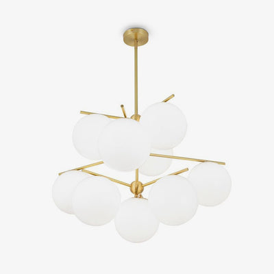 Lustra Chandelier Sphere & Stem Modern Gold LED - Neutral Decor