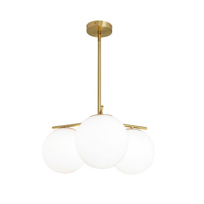 Lustra Chandelier Sphere & Stem Modern Gold LED - Neutral Decor