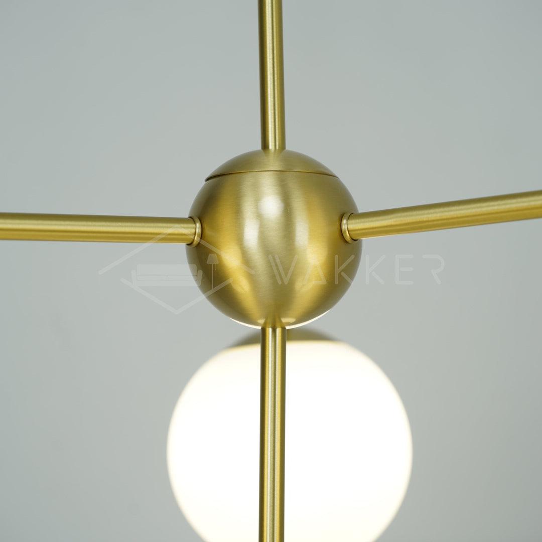 Lustra Chandelier Sphere & Stem Modern Gold LED - Neutral Decor