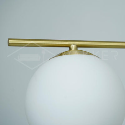 Lustra Chandelier Sphere & Stem Modern Gold LED - Neutral Decor