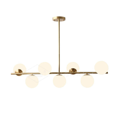 Lustra Chandelier Sphere & Stem Modern Gold LED - Neutral Decor