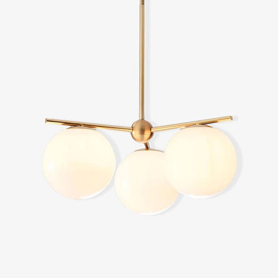 Lustra Chandelier Sphere & Stem Modern Gold LED - Neutral Decor