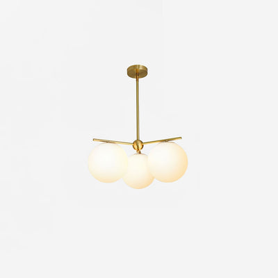 Lustra Chandelier Sphere & Stem Modern Gold LED - Neutral Decor