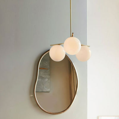 Lustra Chandelier Sphere & Stem Modern Gold LED - Neutral Decor
