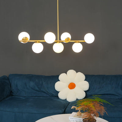Lustra Chandelier Sphere & Stem Modern Gold LED - Neutral Decor