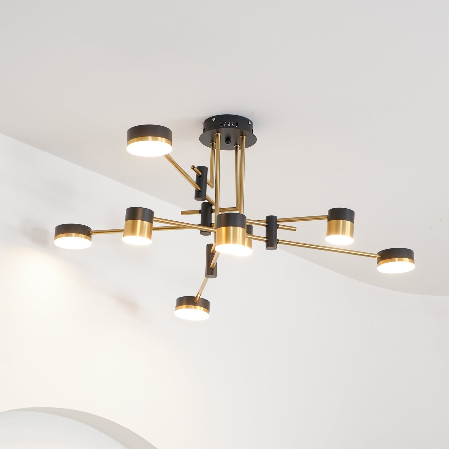Oriaella Chandelier Black Gold Spider Arms