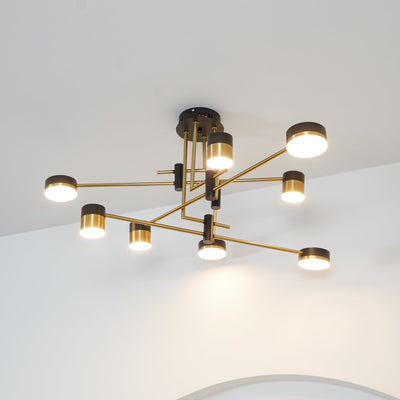 Oriaella Chandelier Black Gold Spider Arms
