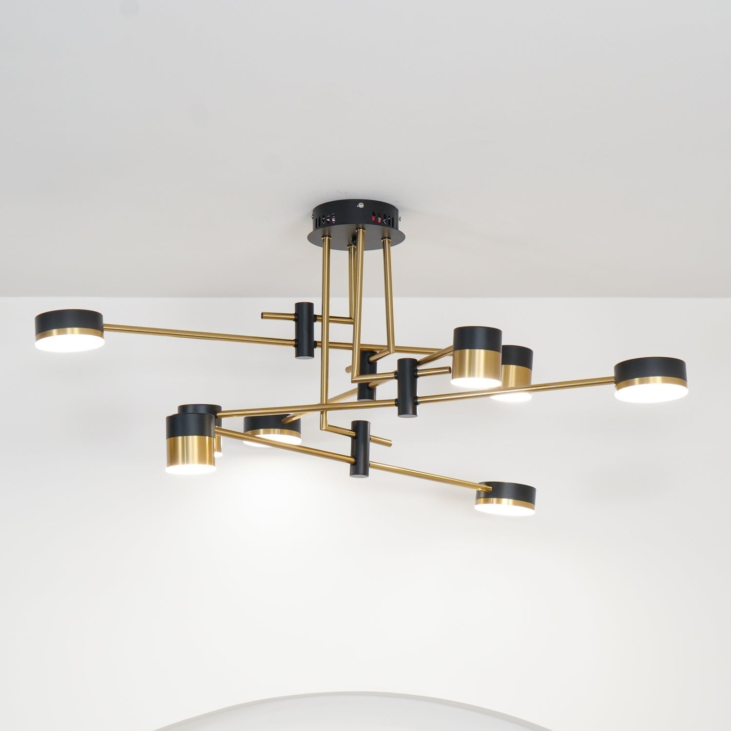 Oriaella Chandelier Black Gold Spider Arms