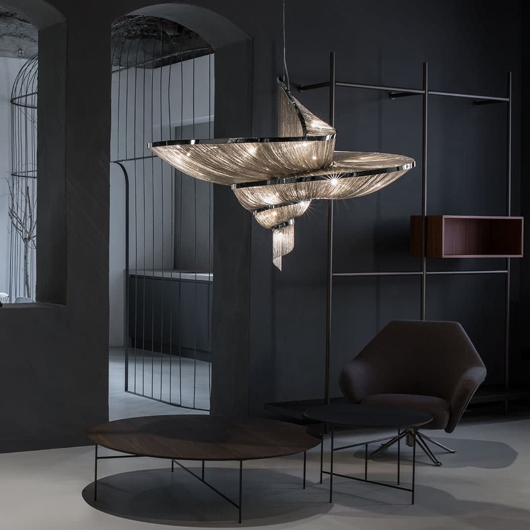 Caloora Spiral Elegance Chain Chandelier