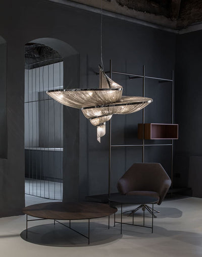 Caloora Spiral Elegance Chain Chandelier
