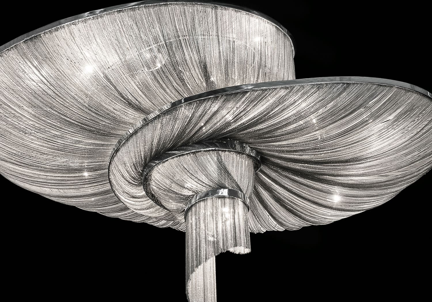 Caloora Spiral Elegance Chain Chandelier