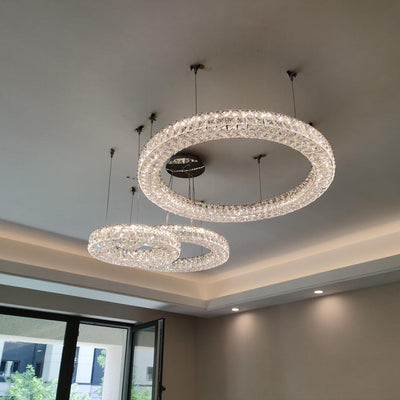 Luxerian Chandelier Crystal Ring Spiridon Luxe