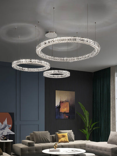 Luxerian Chandelier Crystal Ring Spiridon Luxe