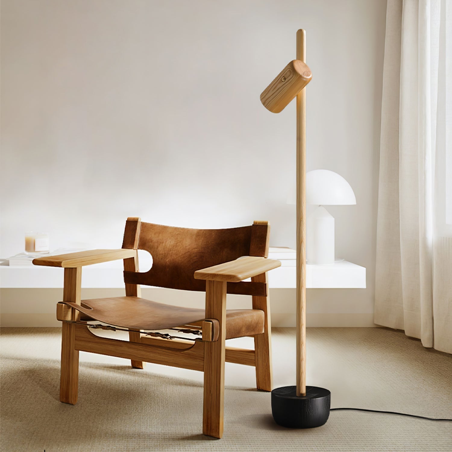 Rinisina Floor Lamp Spotlight Wood