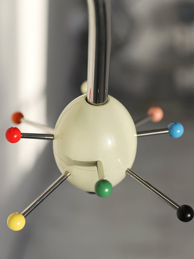 Sputnik Wall Coat Rack Colorful Hooks Modern Hallway - Neutral Decor
