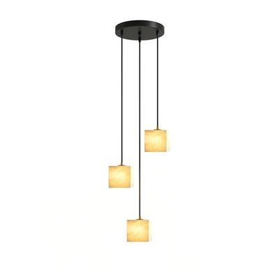 Avenanian Square Alabaster Staircase Chandelier