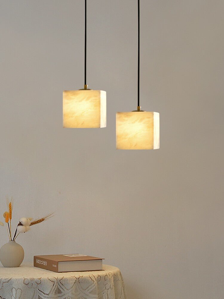 Avenanian Square Alabaster Staircase Chandelier