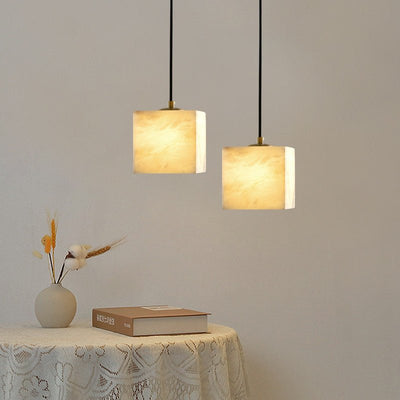 Avenanian Square Alabaster Staircase Chandelier