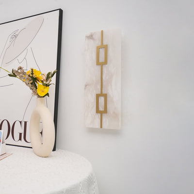 Alvelor Geometric Alabaster Wall Light