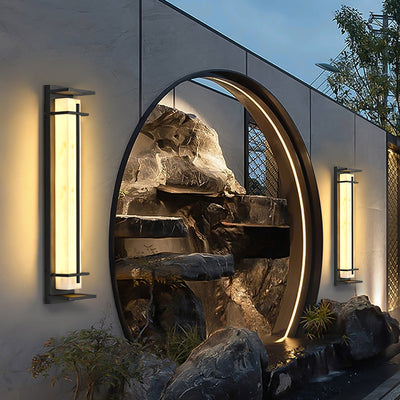 Marcell Alabaster Square Wall Light