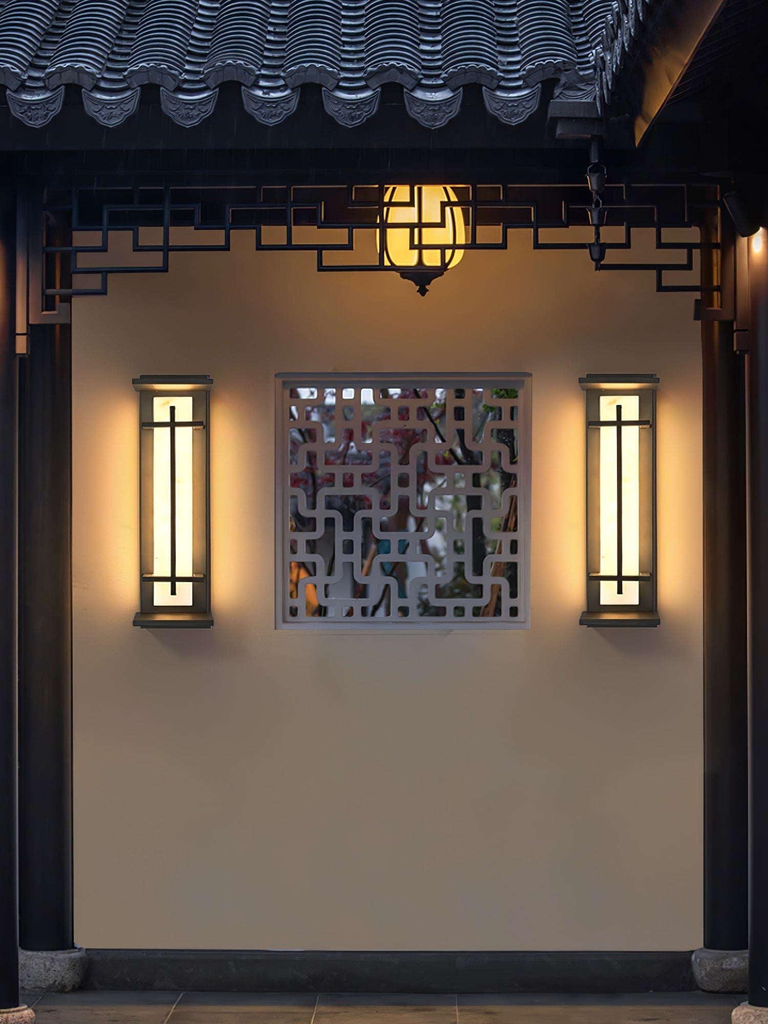 Marcell Alabaster Square Wall Light