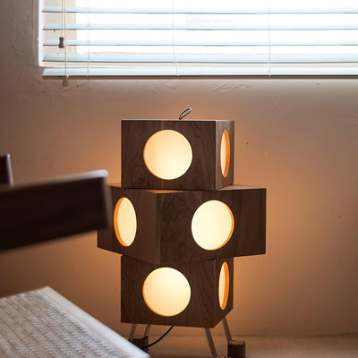 Zalynora Stacked Wood Floor Lamp