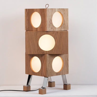 Zalynora Stacked Wood Floor Lamp