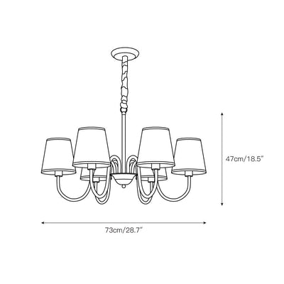 Dalen Traditional Stacey Fabric Chandelier
