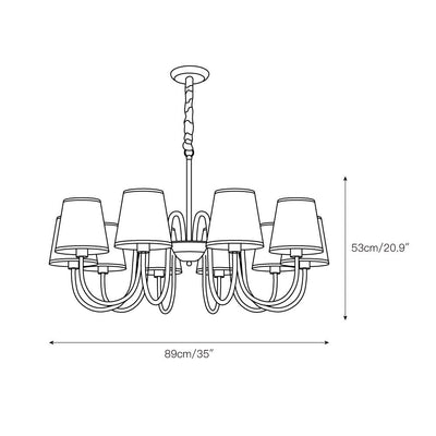 Dalen Traditional Stacey Fabric Chandelier
