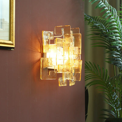 Stacked Glass Wall Sconce