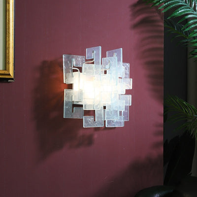 Stacked Glass Wall Sconce