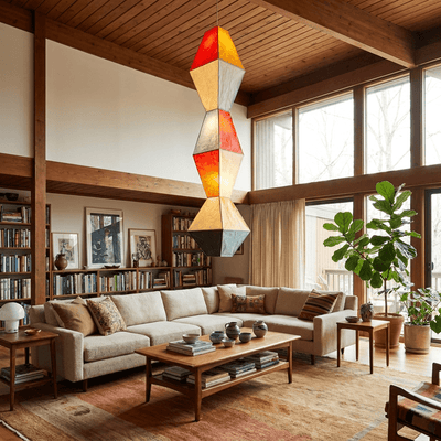 Mavelle Geometric Rice Paper Pendant Lamp