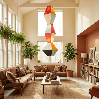 Mavelle Geometric Rice Paper Pendant Lamp