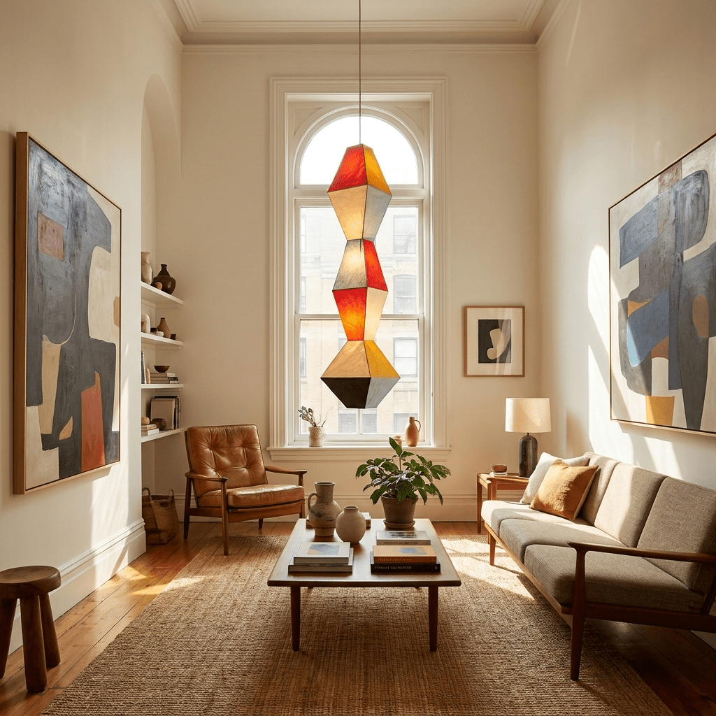 Mavelle Geometric Rice Paper Pendant Lamp