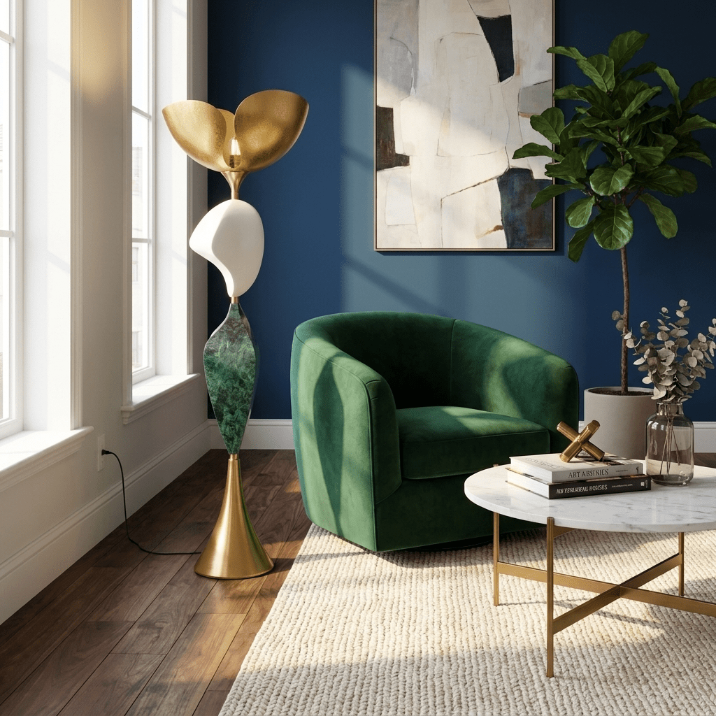 Stacked Sculptural Floor Lamp