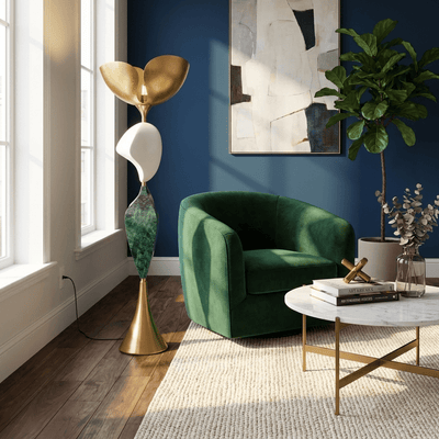 Stacked Sculptural Floor Lamp