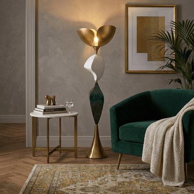 Stacked Sculptural Floor Lamp