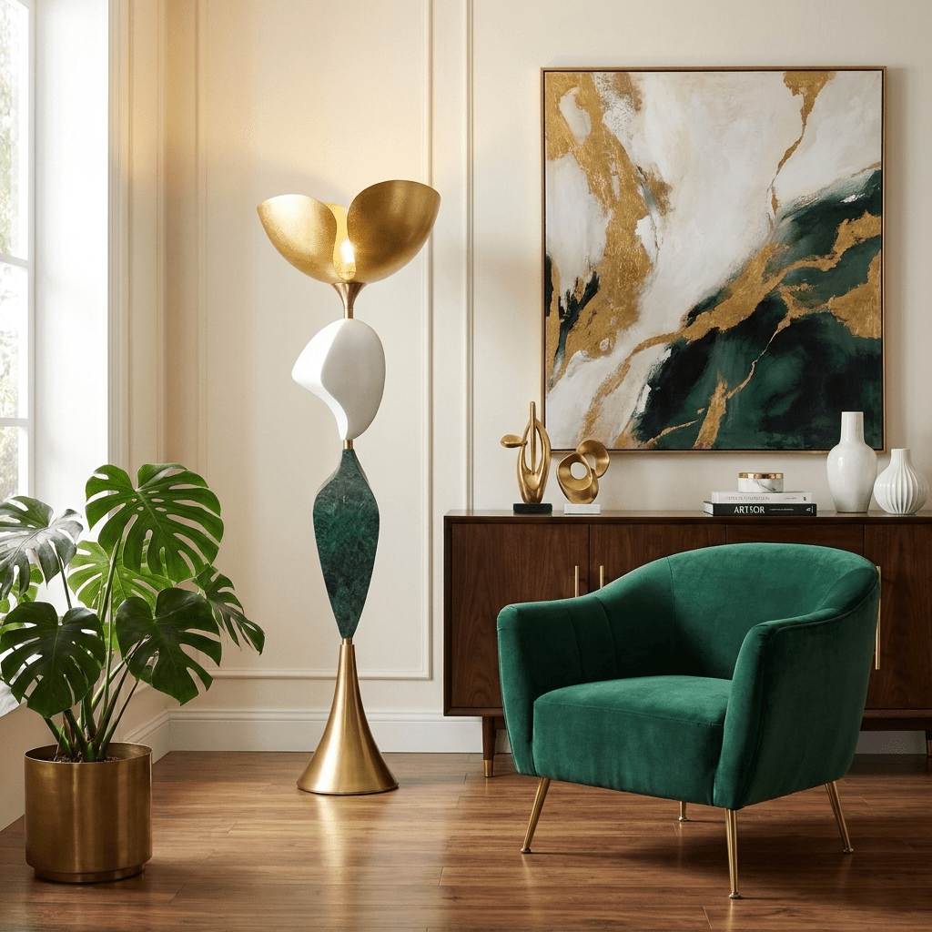 Stacked Sculptural Floor Lamp